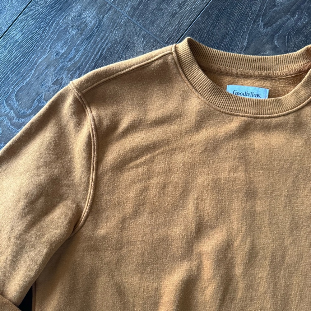 Men’s Pullover Sweatshirt Crewneck Goodfellow & Co Mustard Yellow Size M - Picture 6 of 8